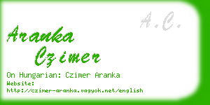 aranka czimer business card